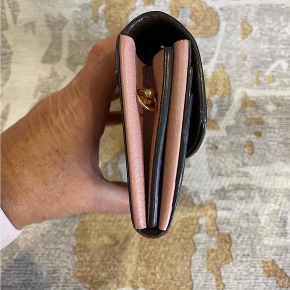 Louis Vuitton Damier Ebene Normandy Rose Ballerine Wallet on chain. - Picture 4 of 8